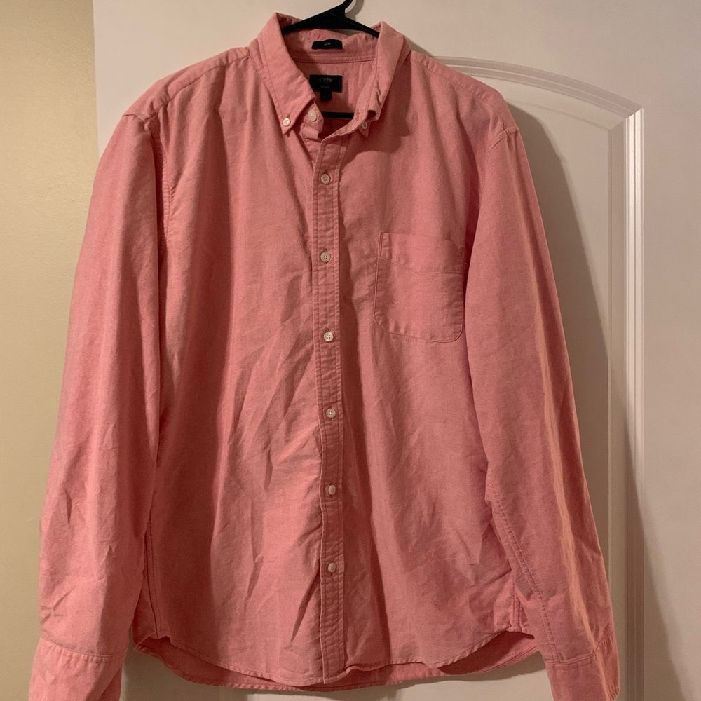 Men’s j crew coral button up